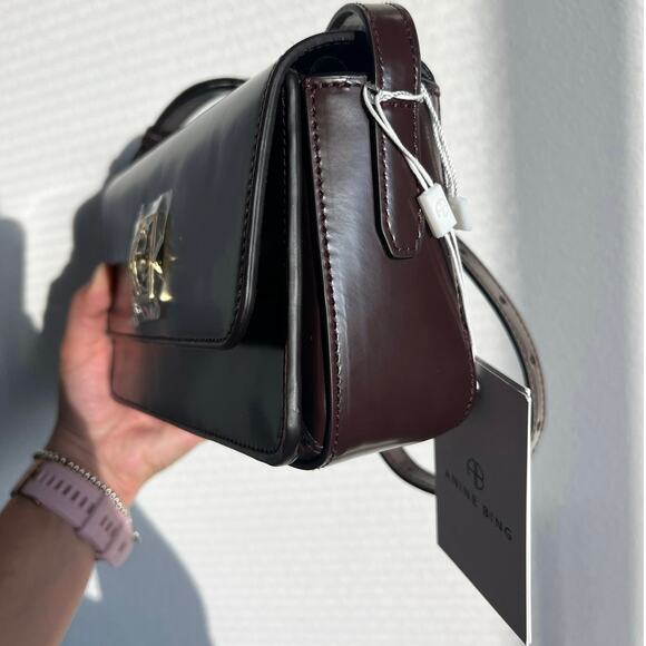 NEW Anine Bing Elly crossbody bag Burgundy NWT - Picture 8 of 12